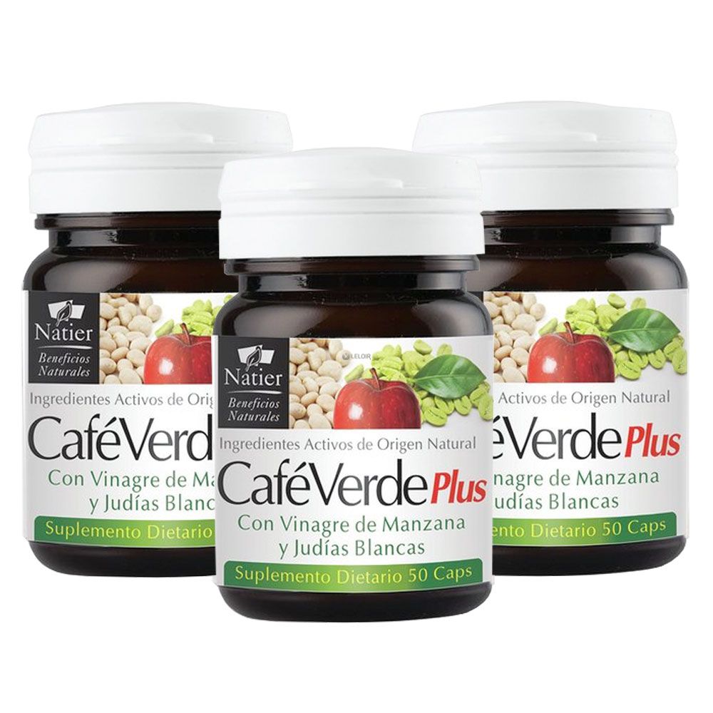 Pack 3 natier café verde plus cápsulas