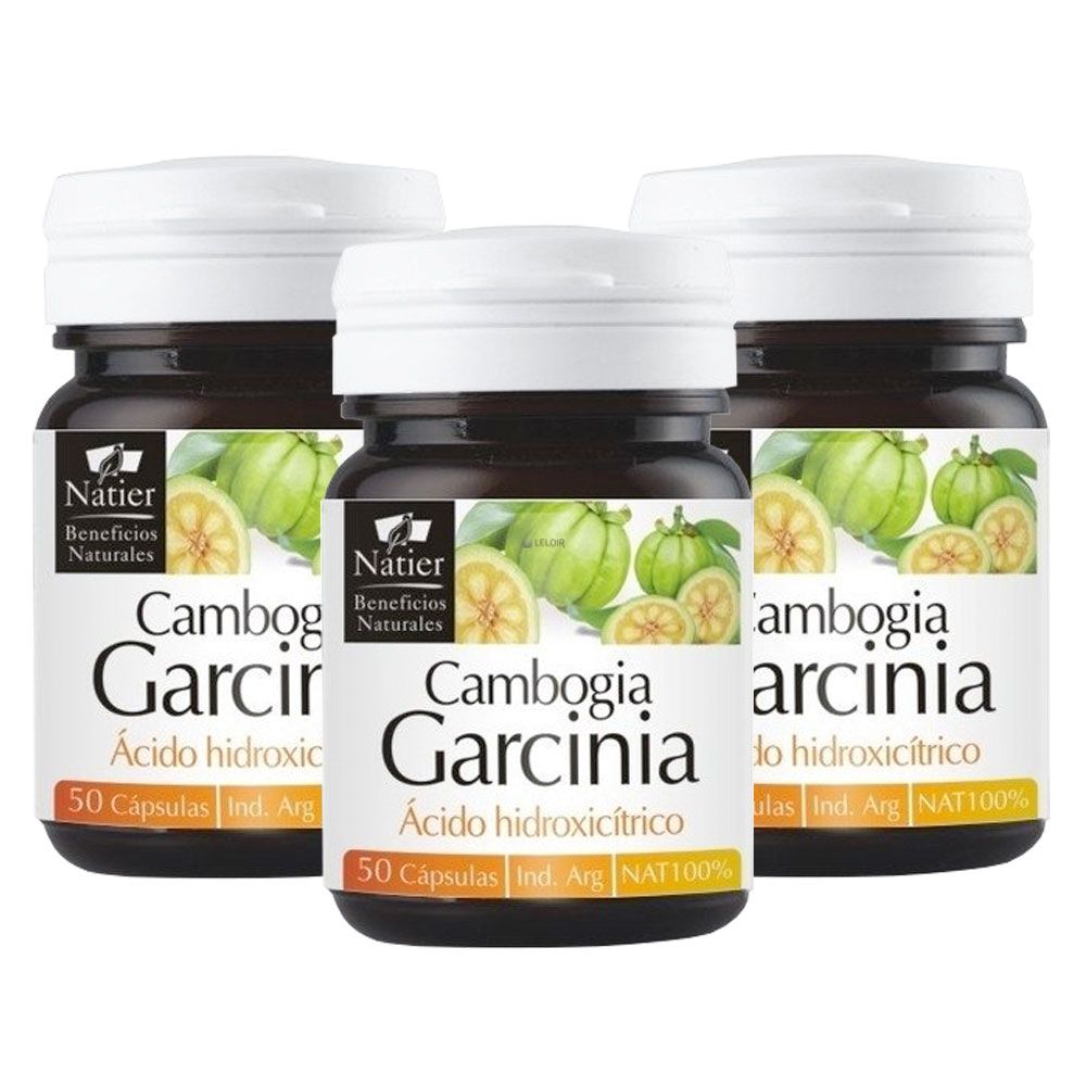 Pack 3 natier garcinia cambogia cápsulas