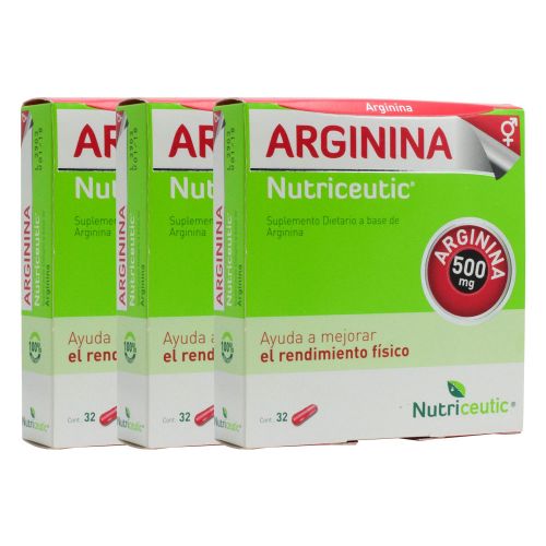 Pack 3 Nutriceutic Arginina Mejora Rendimiento Fí­sico