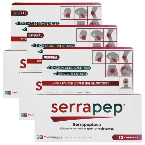 Pack Serrapep 36 Cápsulas Vegetales Gastrorresistentes