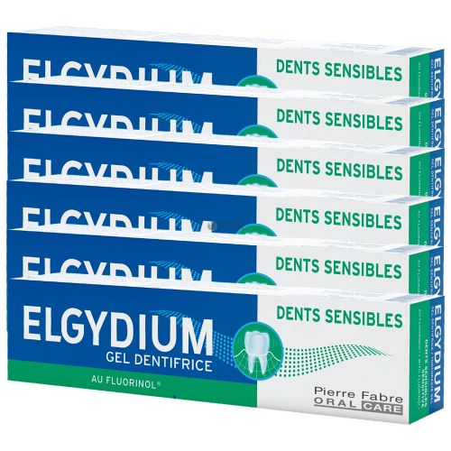 Pack 6 Elgydium Dientes Sensibles Gel Dentí­frico X 75ml