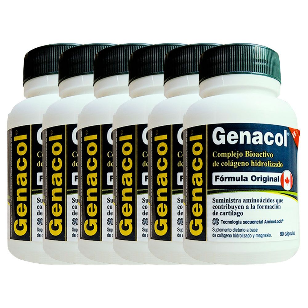 Pack 6 genacol colágeno hidrolizado fórmula original