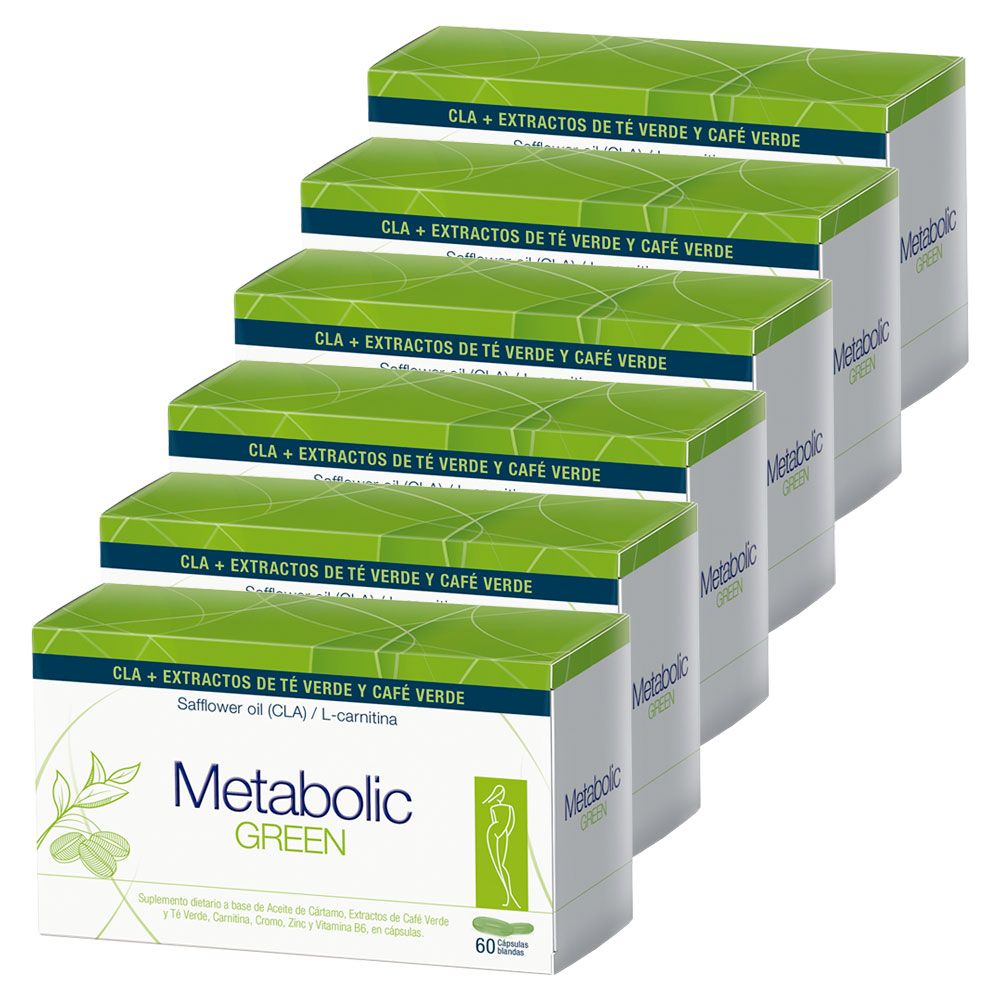 Pack 6 metabolic green x 60 cápsulas blandas vto 5-20