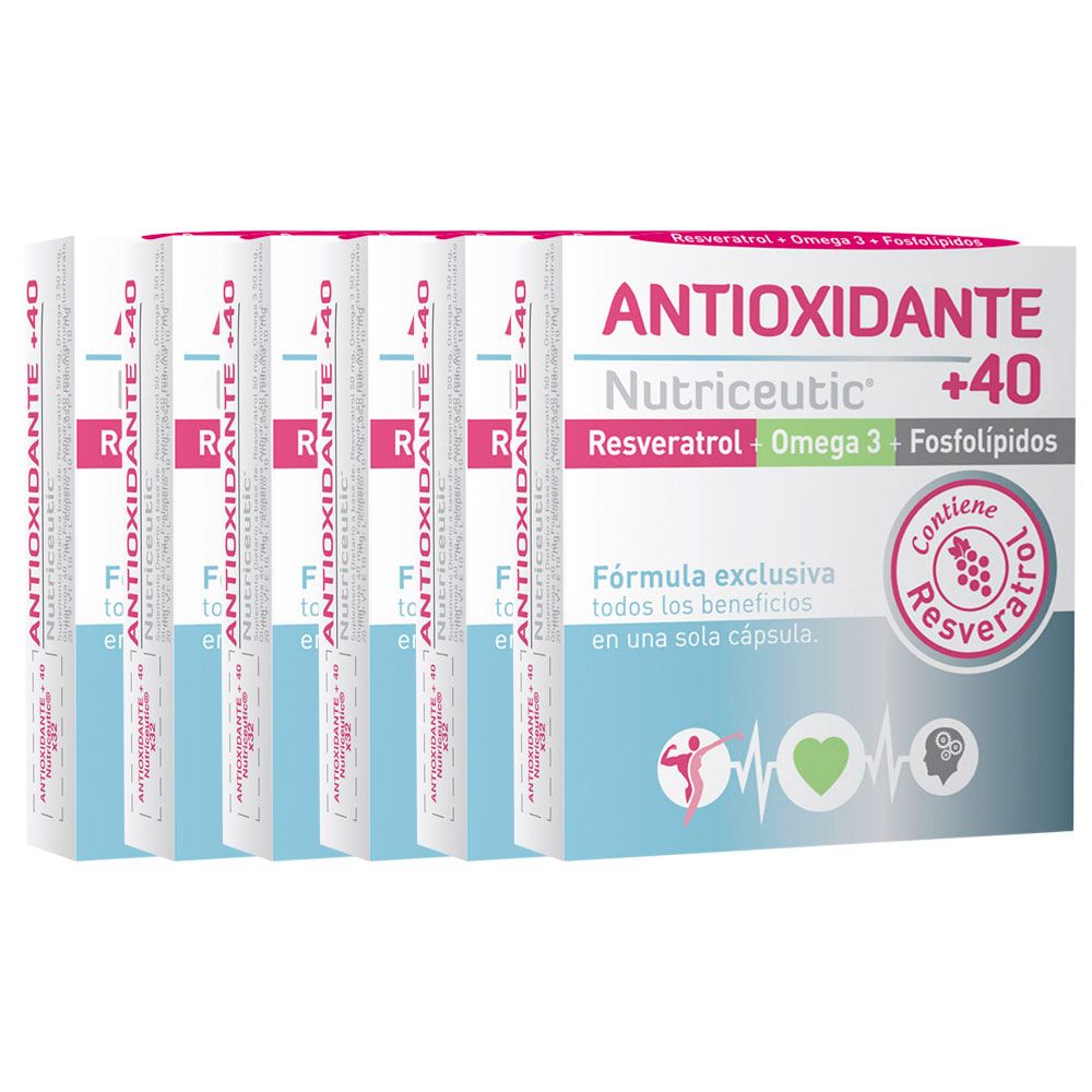 Pack 6 nutriceutic antioxidante +40 rendimiento psicofí­sico