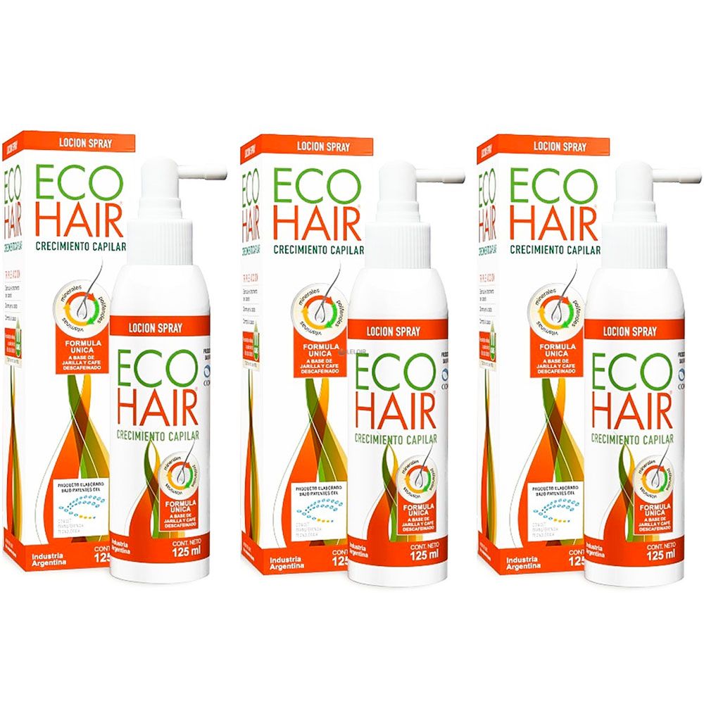 Pack ecohair loción crecimiento capilar 3 unidades