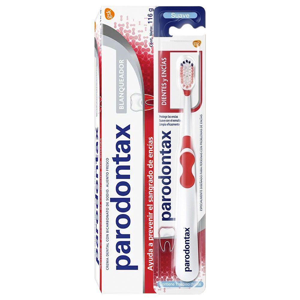 Pack Parodontax Blanqueador + Cepillo Dental Suave