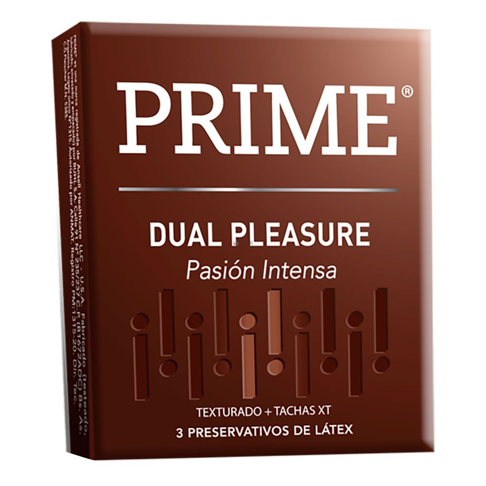 Prime preservativos dual pleasure