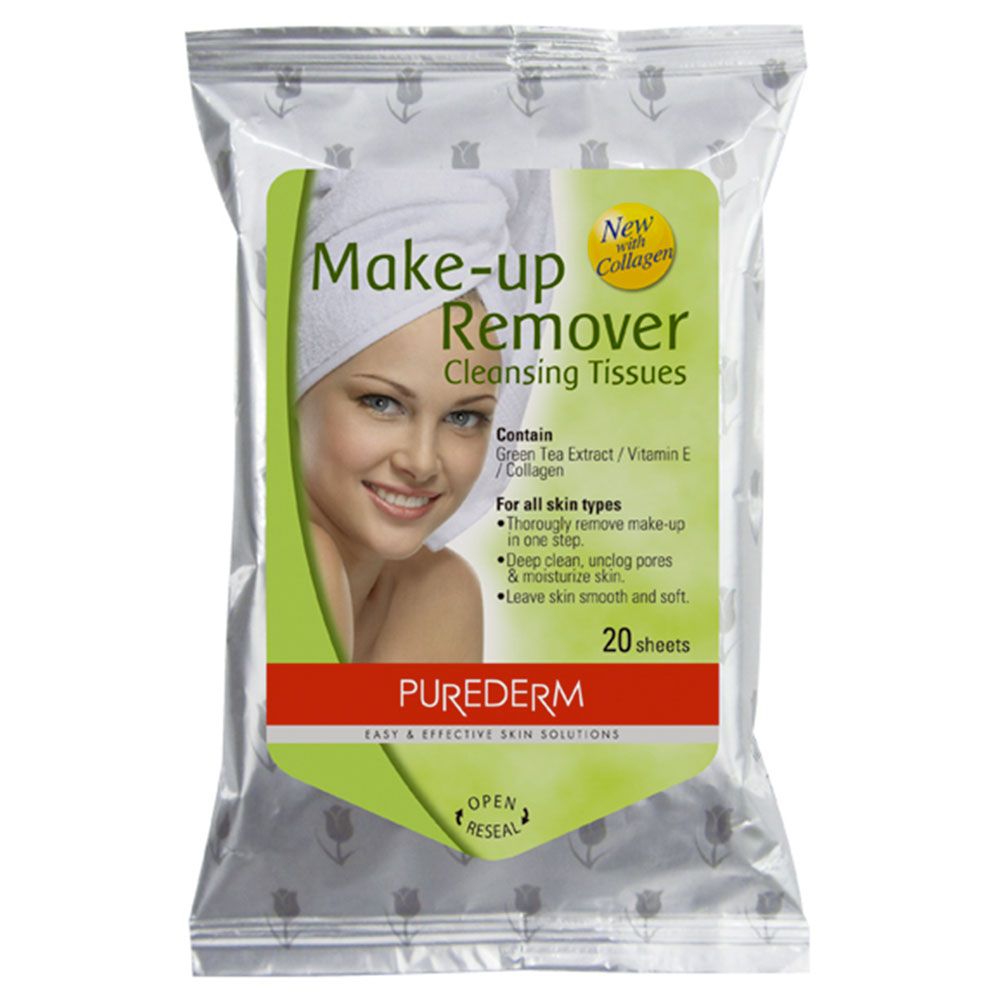 Purederm makeup remover travel tissues