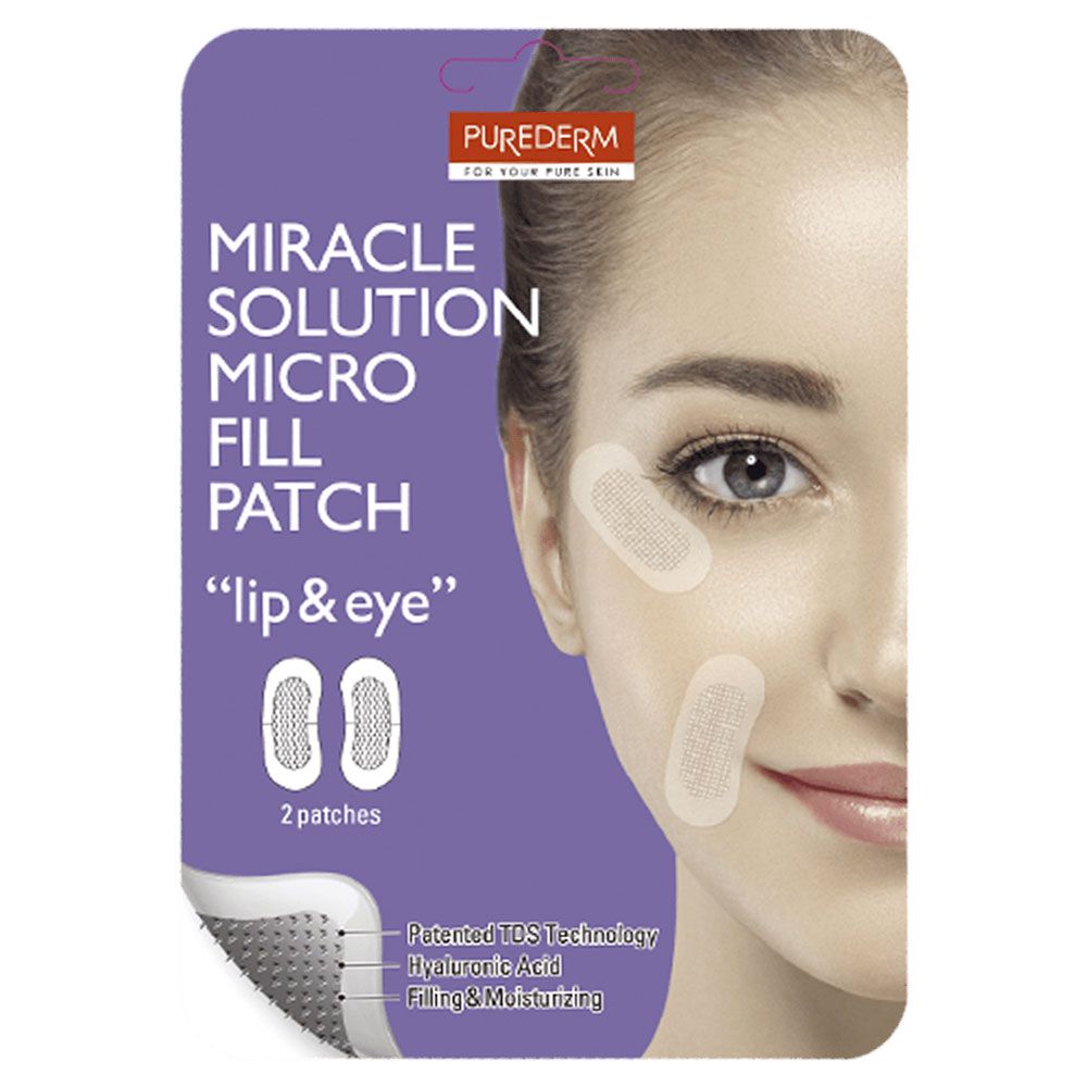 Purederm miracle solution micro fill patch lip & eye