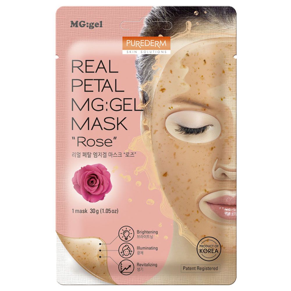 Purederm real petal mg:gel mask rose