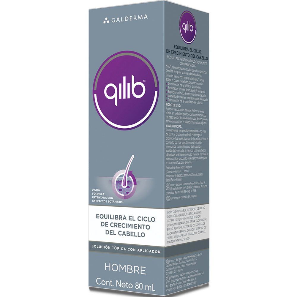 qilib hombre solución tópica con aplicador