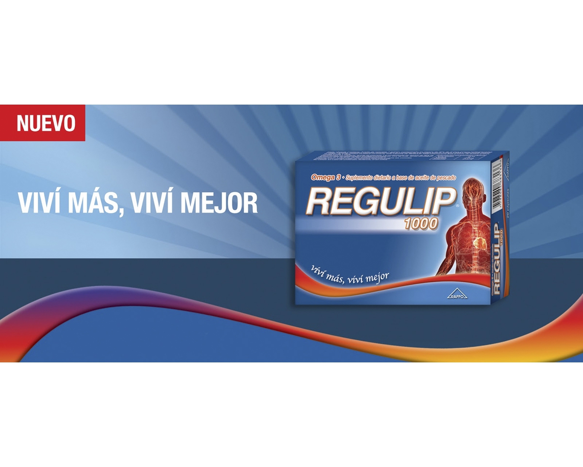 Regulip 1000 omega 3 x 20caps - Farmacia Leloir - Tu farmacia online las  24hs