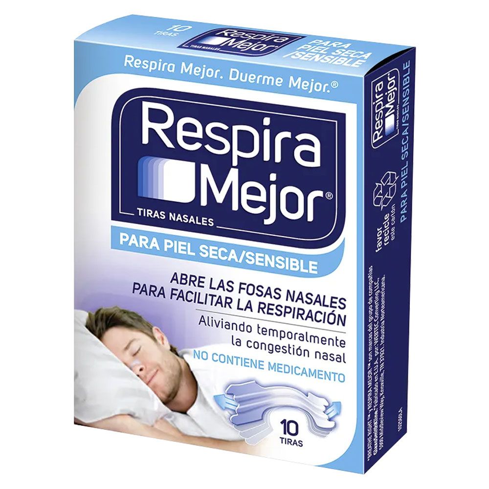 Respira Mejor Tiras Nasales Piel Seca Sensible - Farmacia Leloir - Tu  farmacia online las 24hs