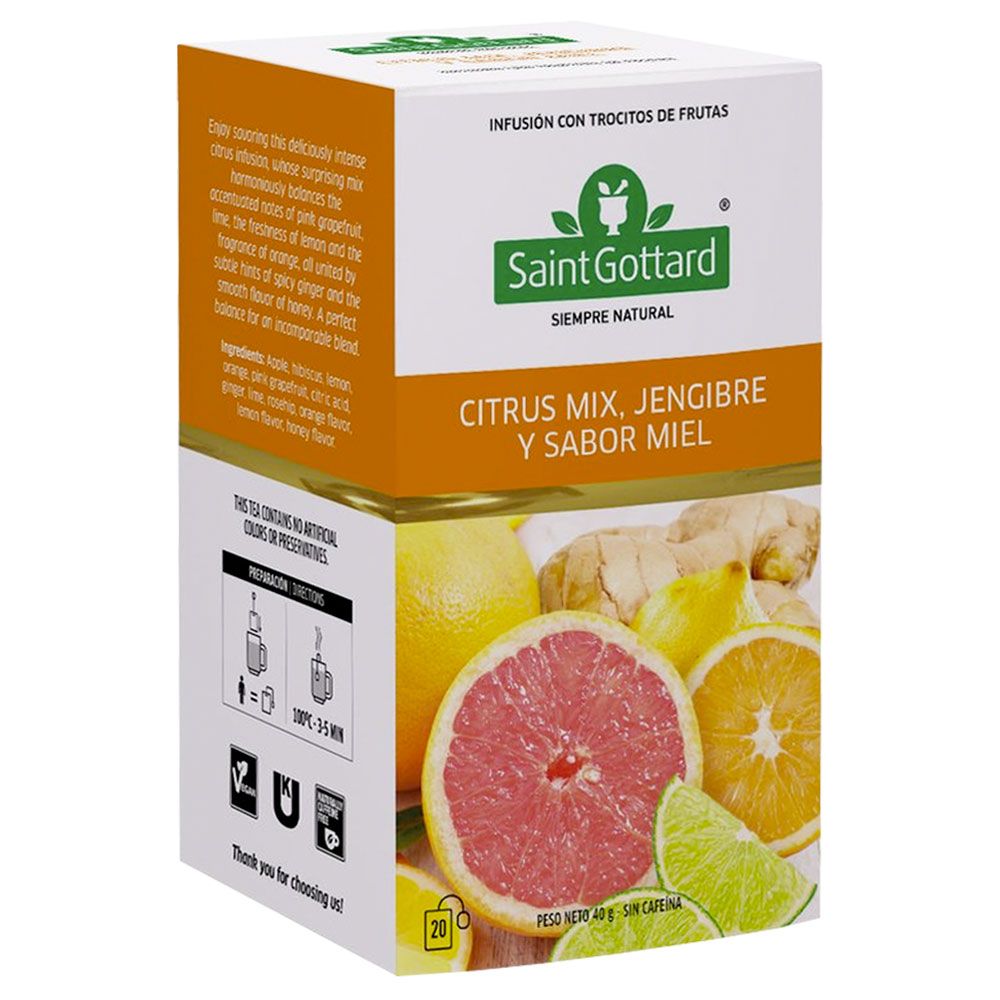 Saint gottard té de citrus mix jengibre sabor miel