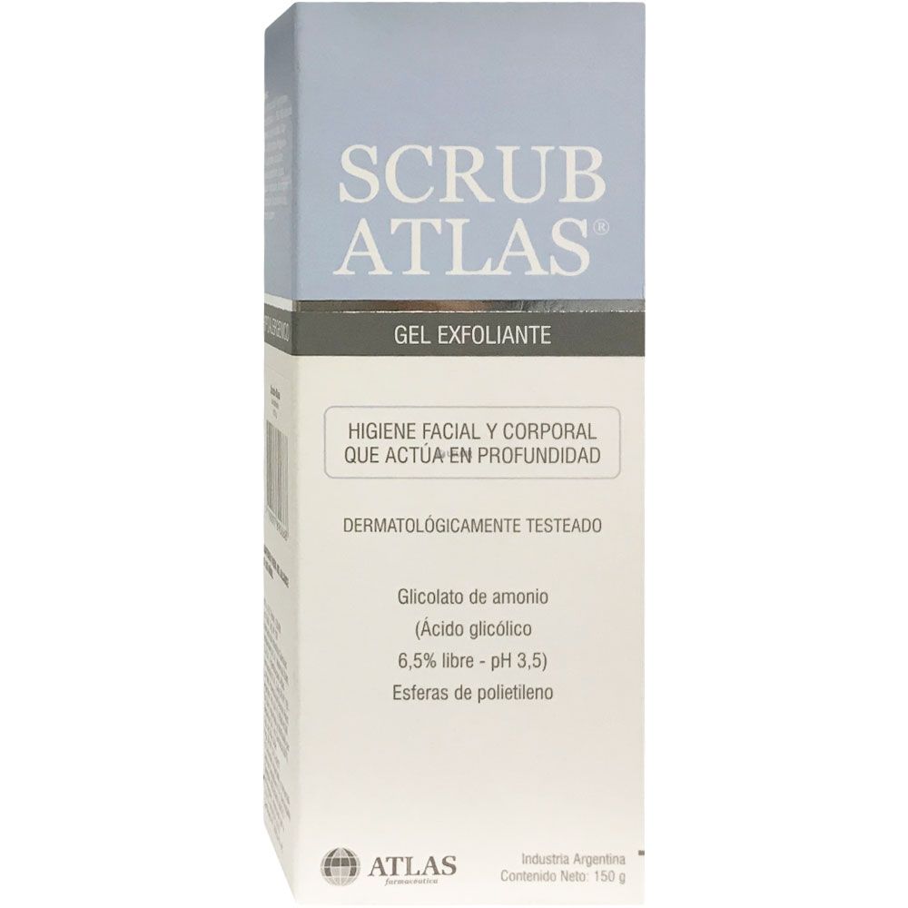 Scrub atlas gel exfoliante facial y corporal