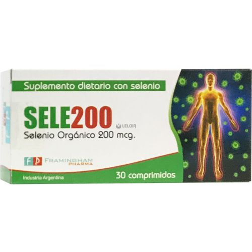 Sele200 Selenio Orgánico X 30 Comprimidos