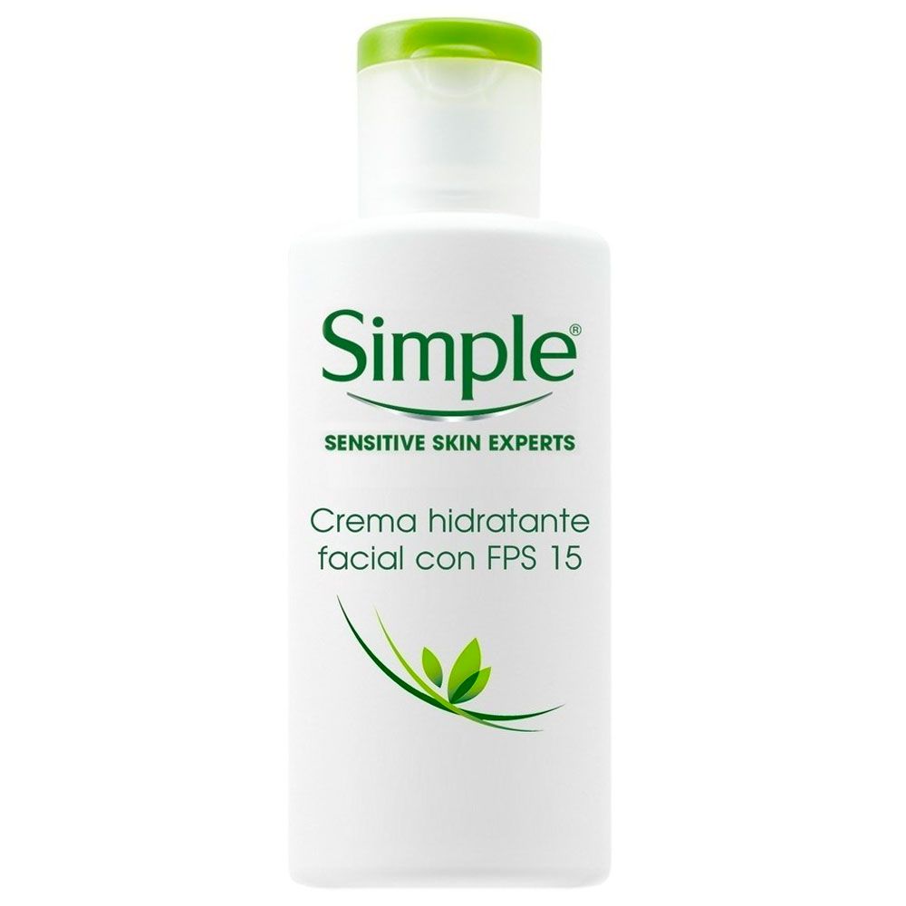 Simple crema humectante facial con fps 15