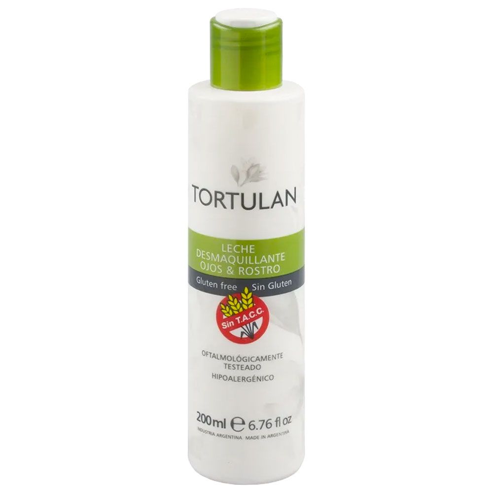 Tortulan leche desmaquillante ojos y rostro sin tacc