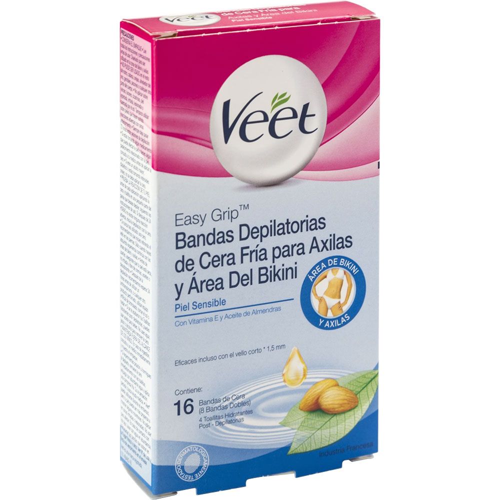 veet bandas depilatorias axila bikini piel sensible