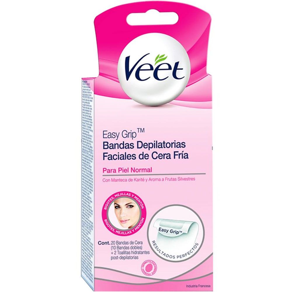 veet bandas depilatorias faciales piel normal