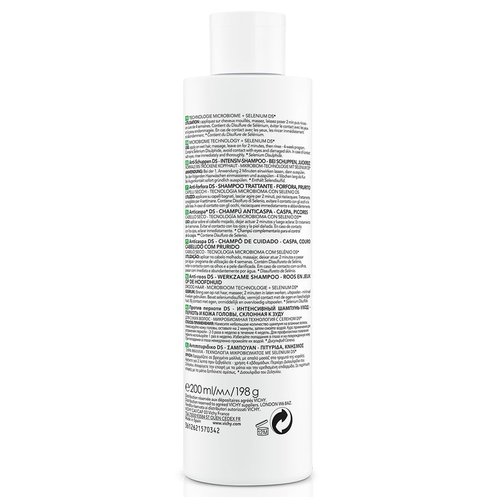 Vichy dercos shampoo anticaspa cabello seco