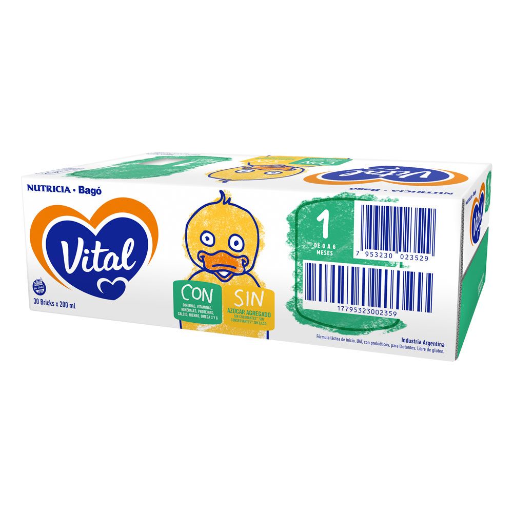 Vital 1 leche nueva fórmula 0 a 6 meses pack