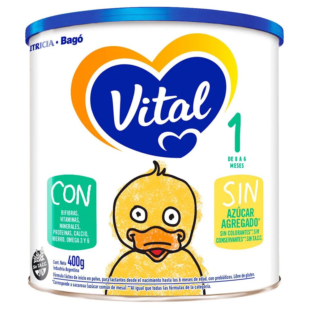 Vital 1 leche fórmula 0 a 6 meses polvo - Farmacia Leloir - Tu farmacia online las 24hs