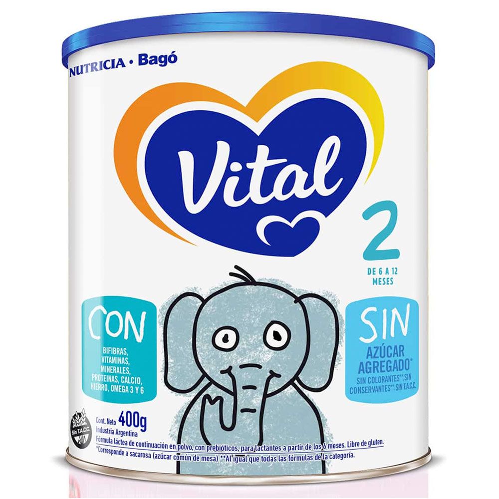 Vital 2 Leche Nueva Fórmula 6 A 12 Meses Polvo - Farmacia Leloir - Tu  farmacia online las 24hs