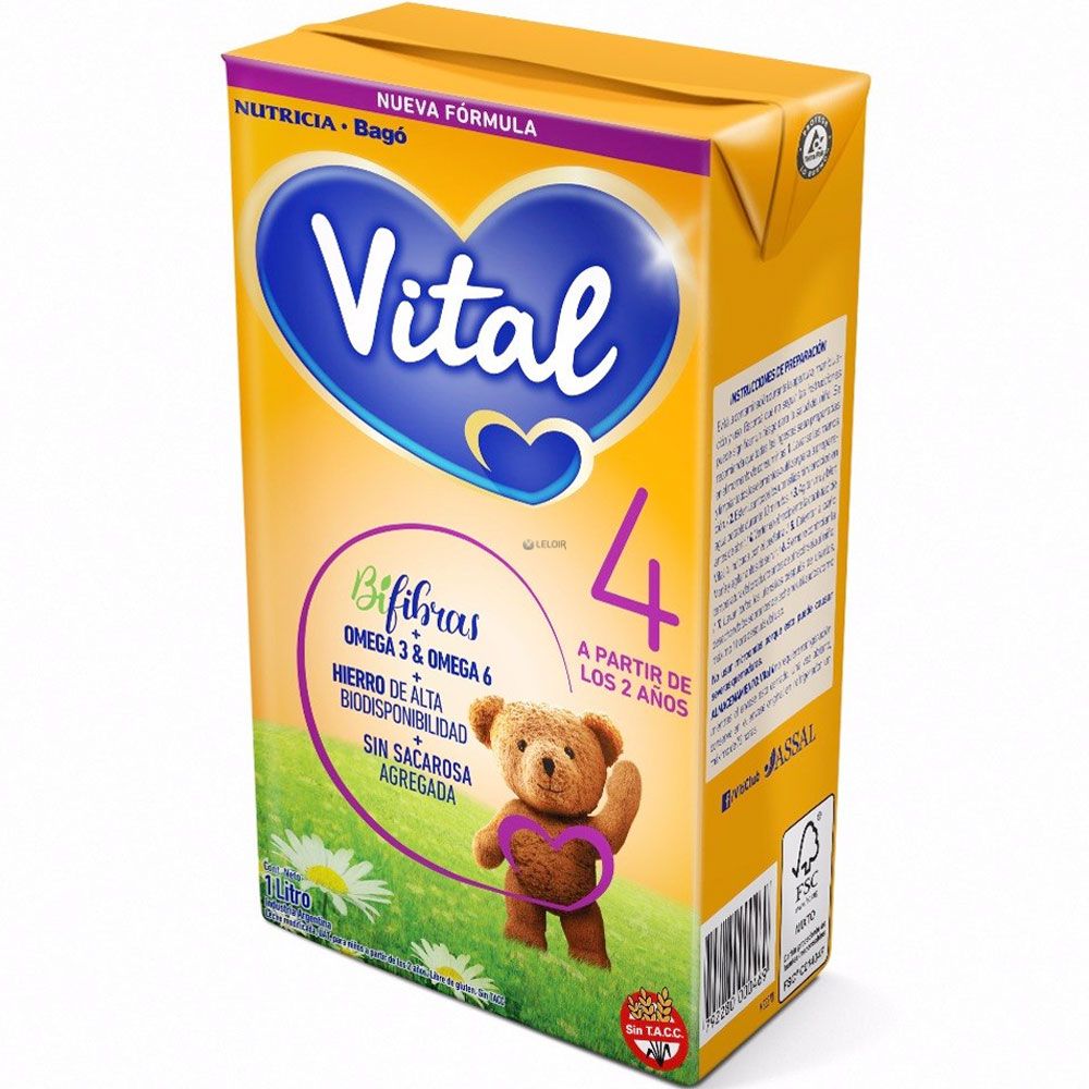 [ELIMINADO] Vital 4 Leche Nueva Fã³rmula A Partir De 2 Aã±os Brick