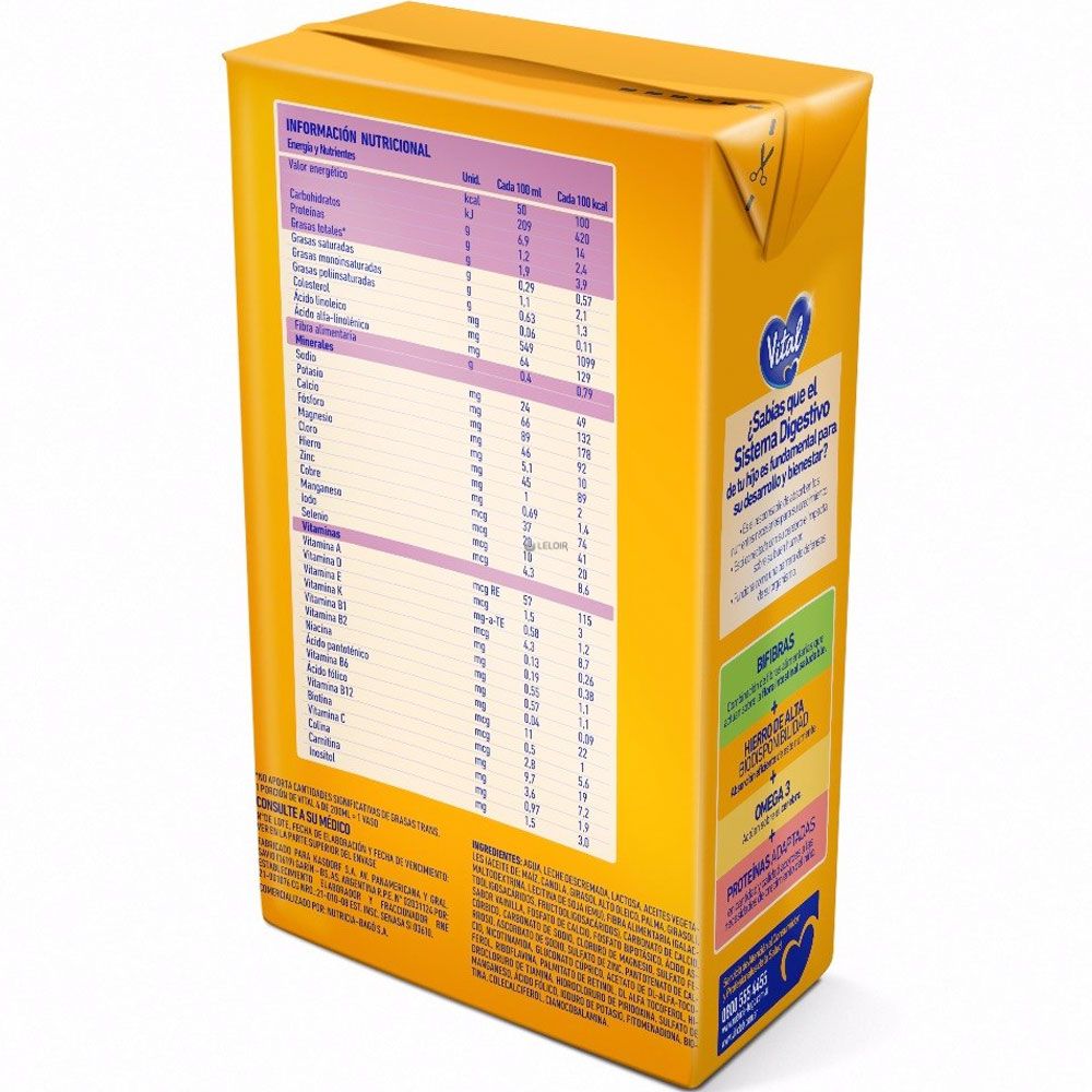 [ELIMINADO] Vital 4 Leche Nueva Fã³rmula A Partir De 2 Aã±os Brick