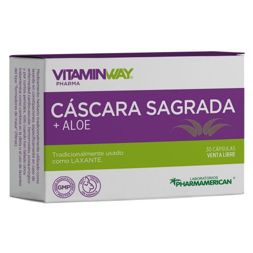 Vitamin Way Cáscara Sagrada + Aloe Cápsulas