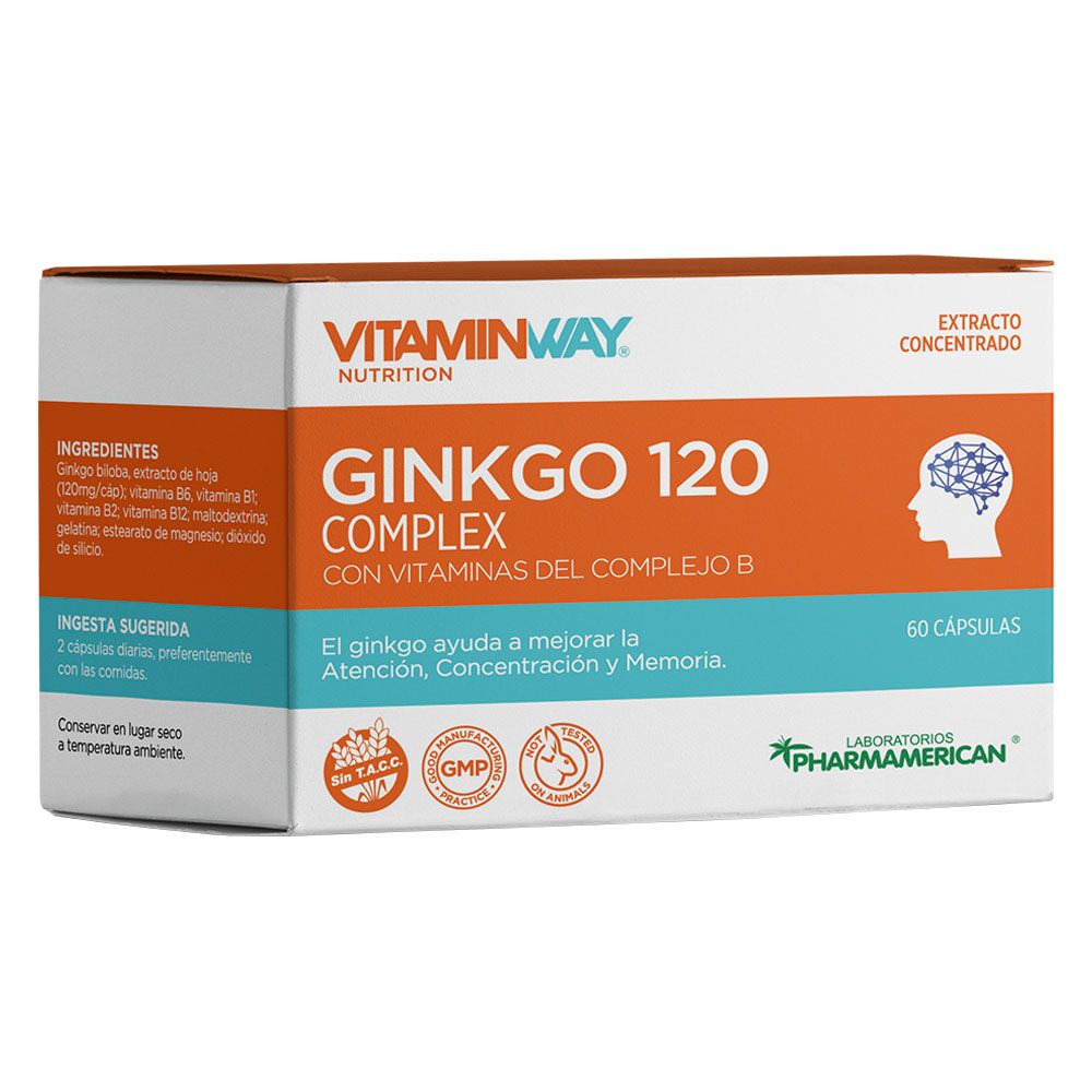 Vitamin way ginkgo 120 complex cápsulas
