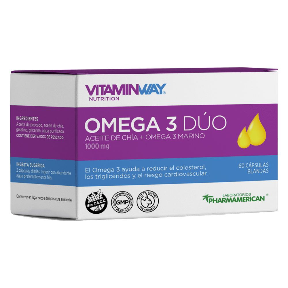 Vitamin way omega 3 dúo aceite de chí­a + omega 3 marino
